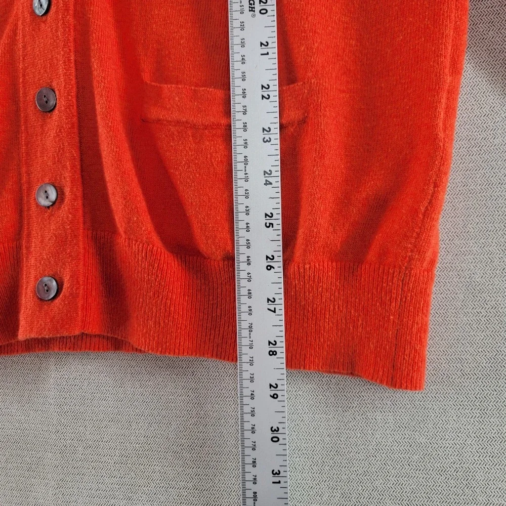 Lands End Womens Sweater Cashmere Blend Cardigan Size Large Academia Preppy Fall